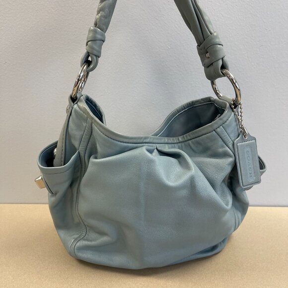 Coach Parker Soft Leather Hobo Bag in HTF Light Blue - Preowned - Picture 1 of 14